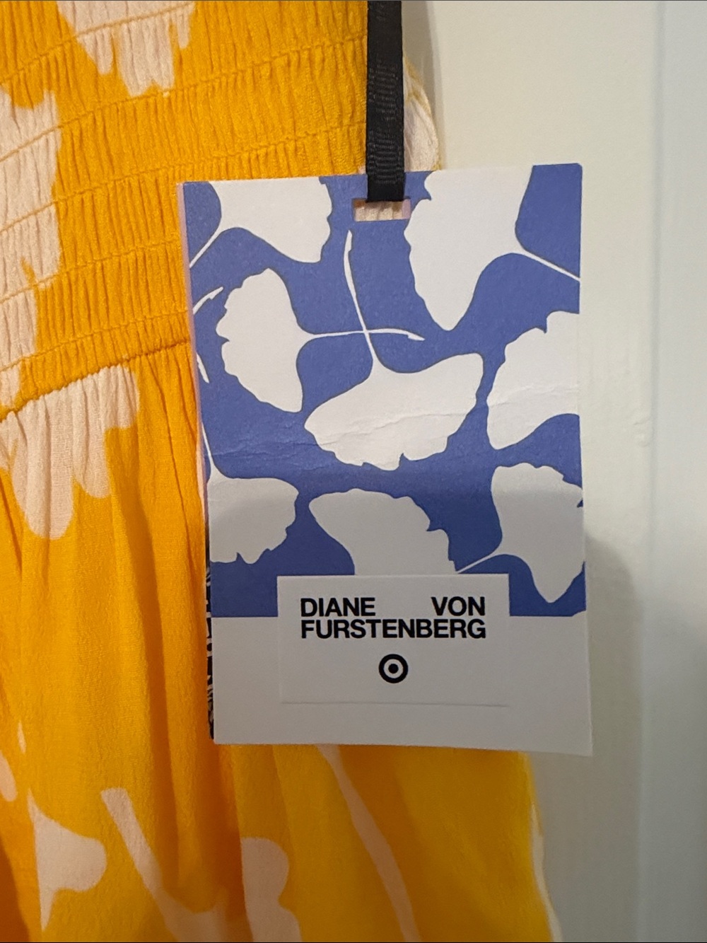 Diane Von Furstenberg for Target NEw yellow Floral Tie-Shoulder Maxi Dress - Picture 2 of 6